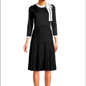 Nanette Lepore Tie Neck Sweater stretchy knit comfy Dress